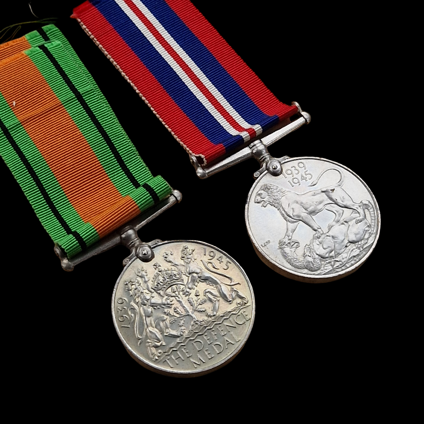 WW2 British Medal Defence War Medals Webster from Lee, London