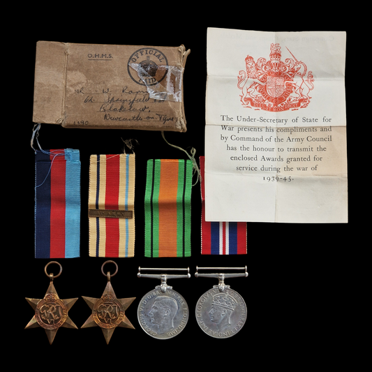 Coast Artillery Regiment Royal Artillery WW2 Medal Group 8th Army North Africa from Newcastle