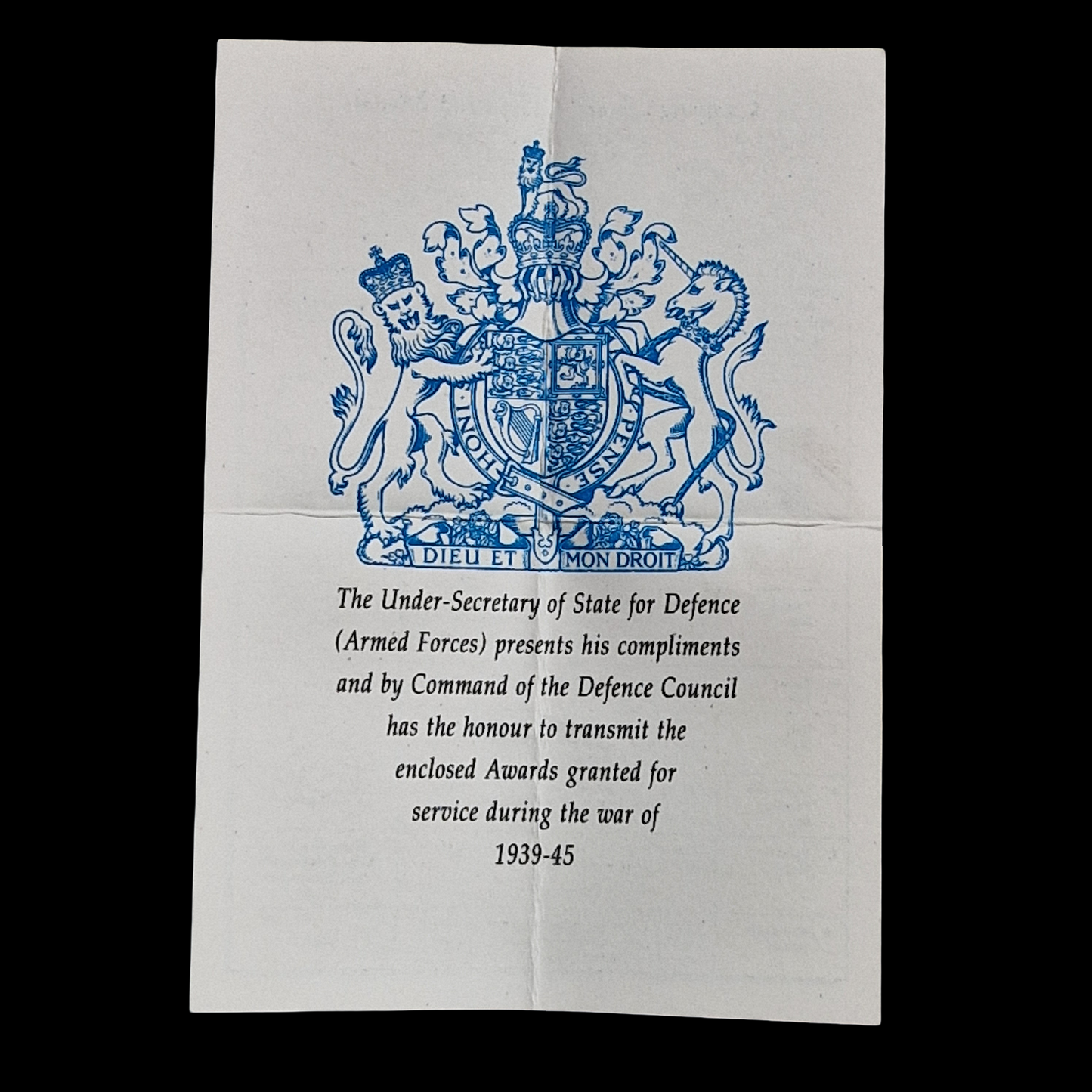 WW2 British War Medal 1939–45 to a Woman - Mrs Court, Hall Green, Birmingham