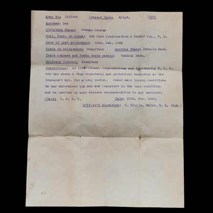 964 Port Construction & Repair Company, Royal Engineers WW2 Medal Group Glasgow