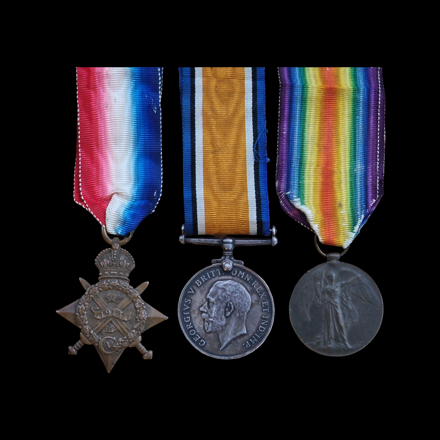 Major 1st Bn. Border Regiment WW1 1914 Star Medal Trio Houssemayne du Boulay