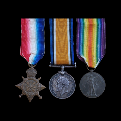 Major 1st Bn. Border Regiment WW1 1914 Star Medal Trio Houssemayne du Boulay
