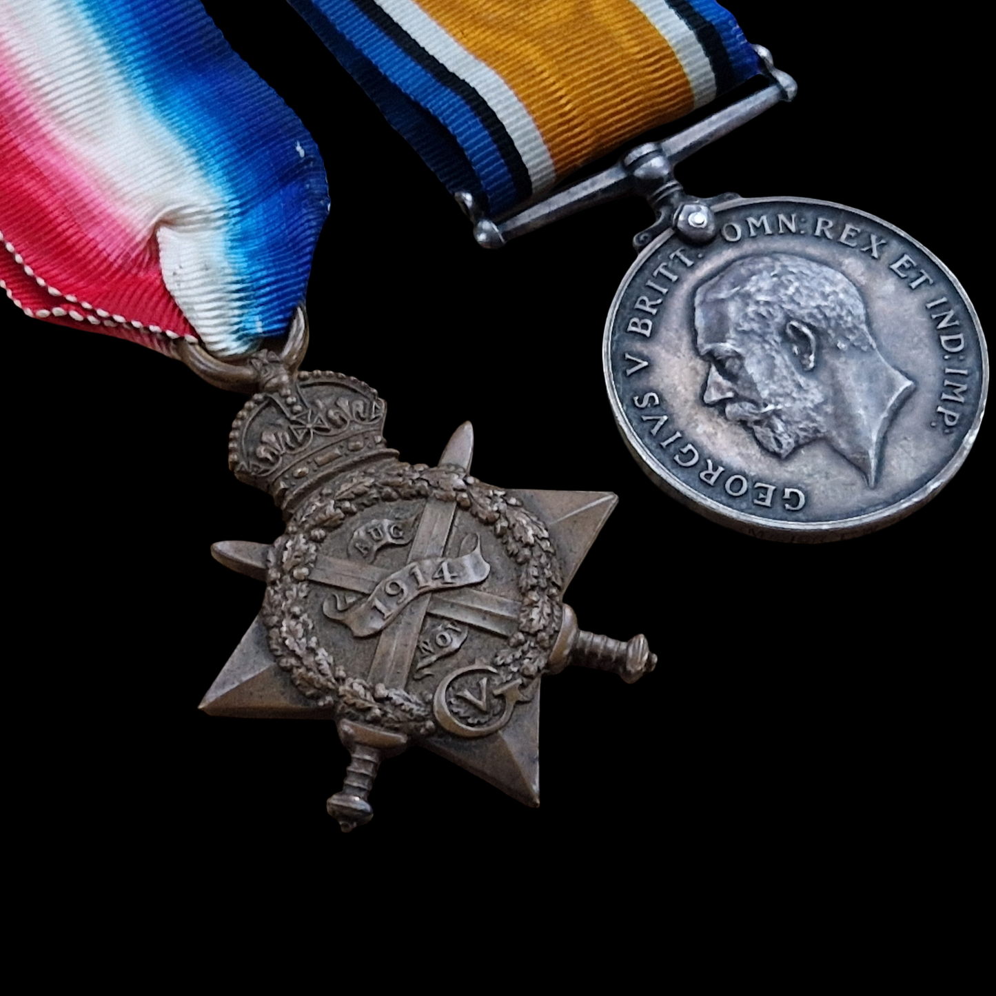 Major 1st Bn. Border Regiment WW1 1914 Star Medal Trio Houssemayne du Boulay