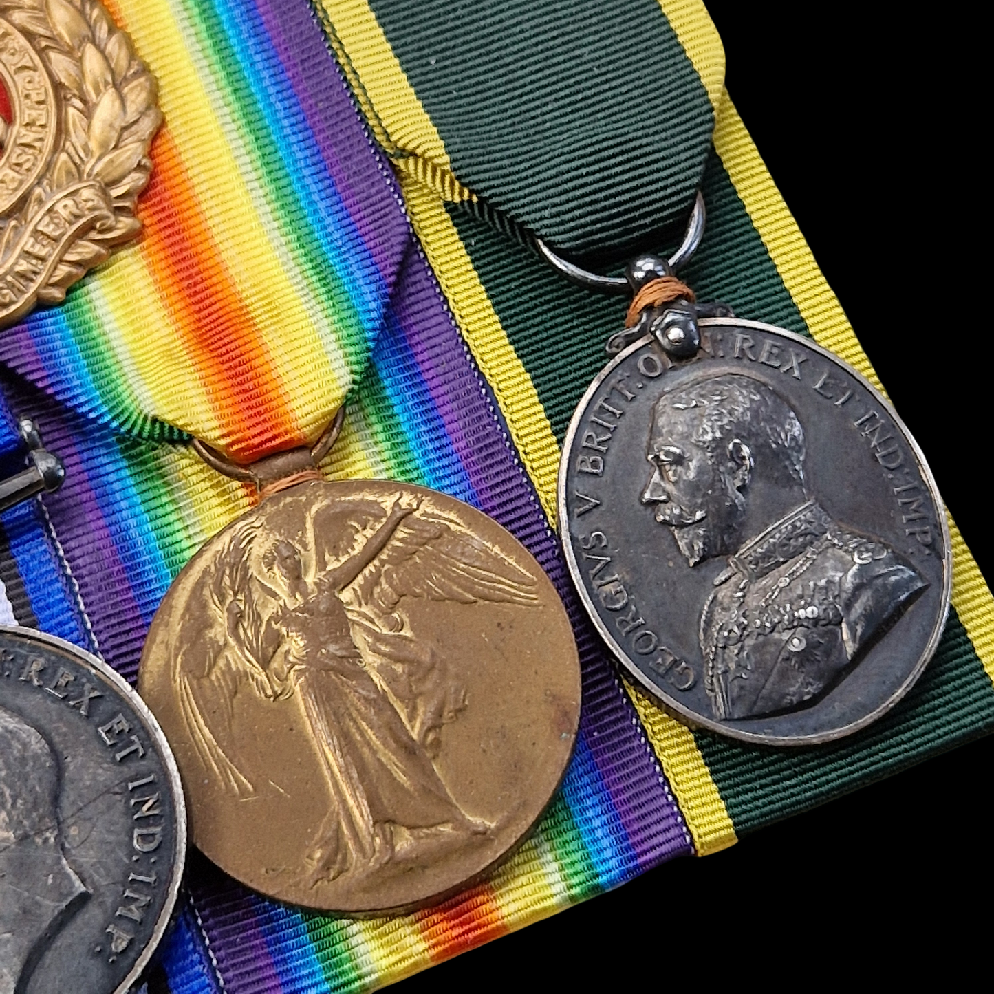 Royal Engineers Territorial Efficiency Medal Group WW1 Powell from Limehouse