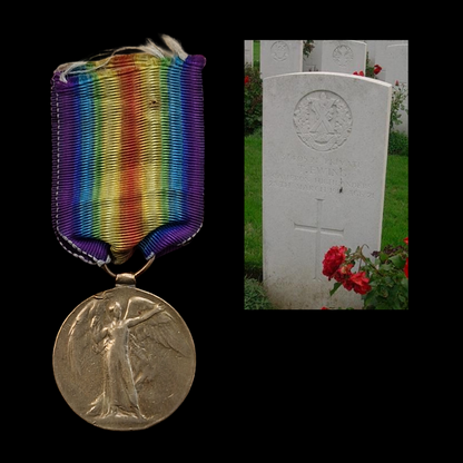 7th Cameron Highlanders KIA March 1918 WW1 Victory Medal from Glasgow