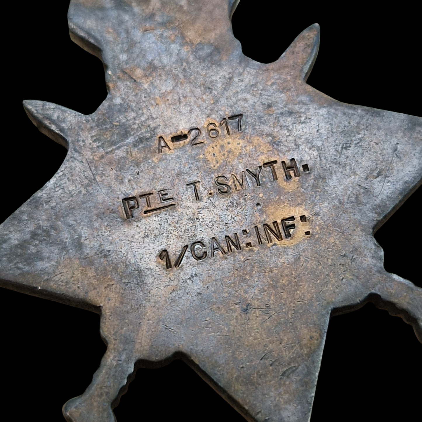 1st Bn Canadian Expeditionary Force KIA 1916 CEF WW1 1914-15 Star Medal Hebburn