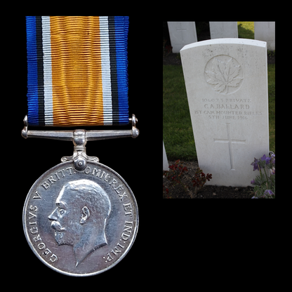 1st Canadian Mounted Rifles KIA 1916 1CMR CEF WW1 British War Medal 1 of 7 Bros
