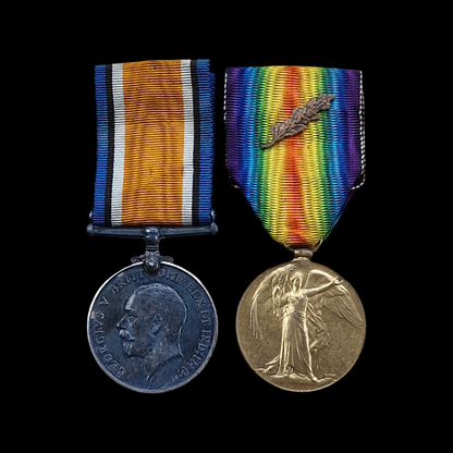19th Middlesex Regiment Mentioned in Despatches WIA Captain & QM WW1 Medal Pair