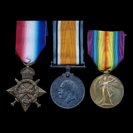 3rd Middlesex Regiment WW1 Medal Trio served Singapore India Salonika France