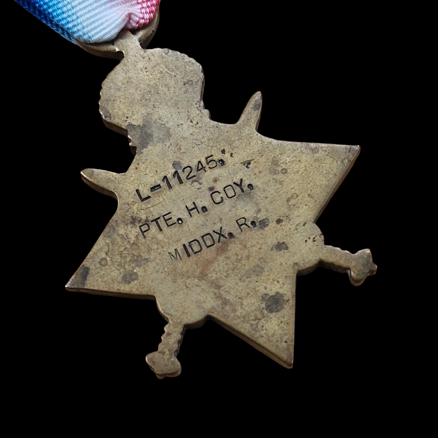 3rd Middlesex Regiment WW1 Medal Trio served Singapore India Salonika France