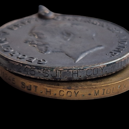 3rd Middlesex Regiment WW1 Medal Trio served Singapore India Salonika France