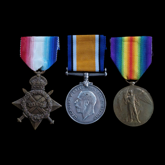 4th King’s Own Yorkshire Light Infantry WW1 Medal Trio from Wakefield Yorkshire