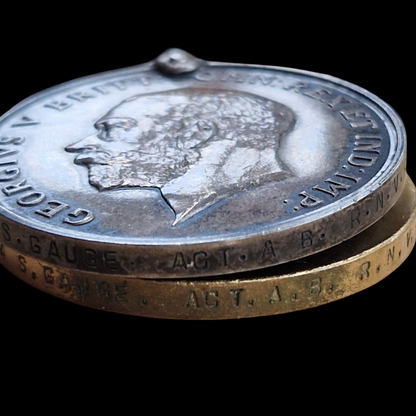 Hood Bn Royal Naval Division POW 1918 Medal Pair WW1 Comberton, Cambridgeshire