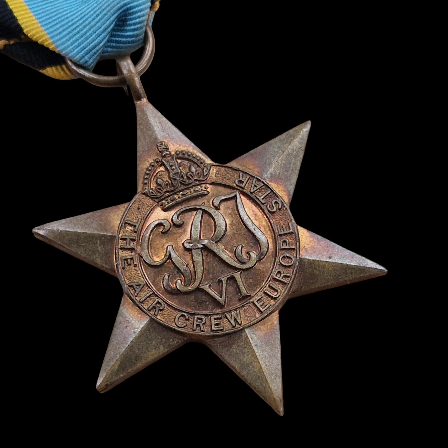 Original Second World War Air Crew Europe Star Medal WW2 British Royal Air Force
