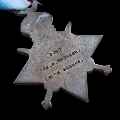 4th Cameron Highlanders x5 WIA 1914-15 Star Medal WW1 LSGC 1936 Inverness