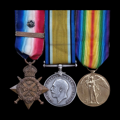 1st Royal Fusiliers (London Regiment) x2 WIA 1914, 1916 Medal Trio WW1 1914 Star