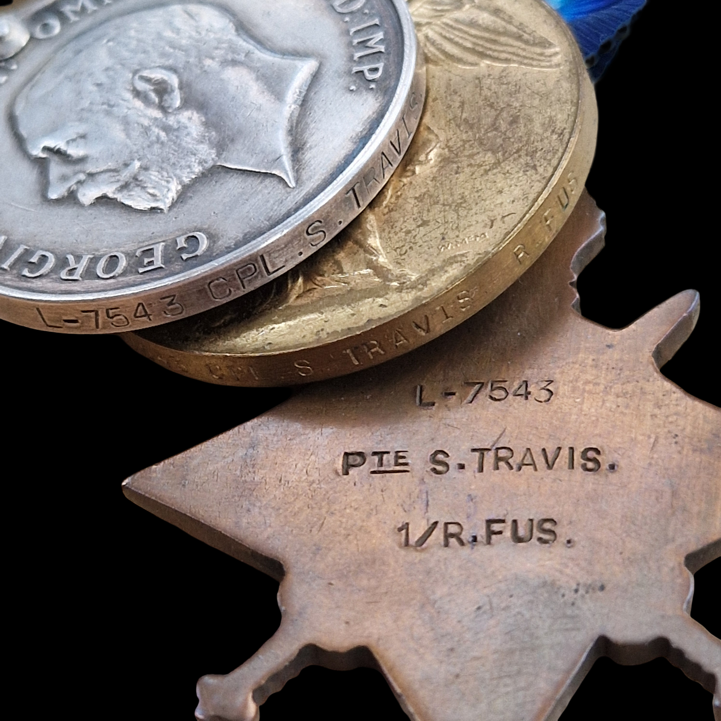 1st Royal Fusiliers (London Regiment) x2 WIA 1914, 1916 Medal Trio WW1 1914 Star