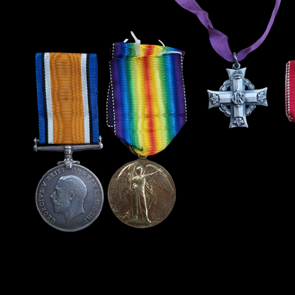 Brothers: 43rd CEF Canadians KIA 1918 Medal Pair Memorial Cross RE Forfar Angus