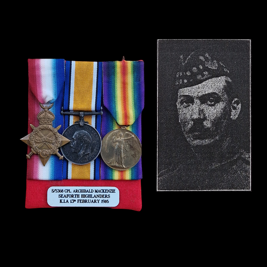 1st Seaforth Highlanders KIA Iraq 1916 Turkish Patrol WW1 Medal Trio MacKenzie