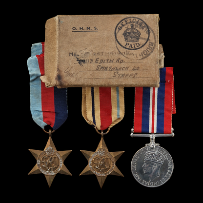 256 Field Coy. Royal Engineers Killed Tunisia 1943 WW2 Medal Group, Smethwick