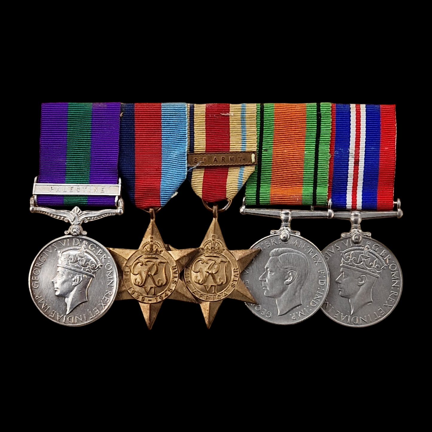 Black Watch WW2 Medal Group Palestine GSM Africa Star 8th Army Royal Highlanders