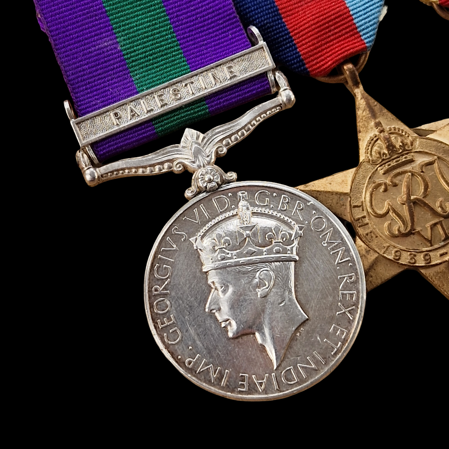 Black Watch WW2 Medal Group Palestine GSM Africa Star 8th Army Royal Highlanders