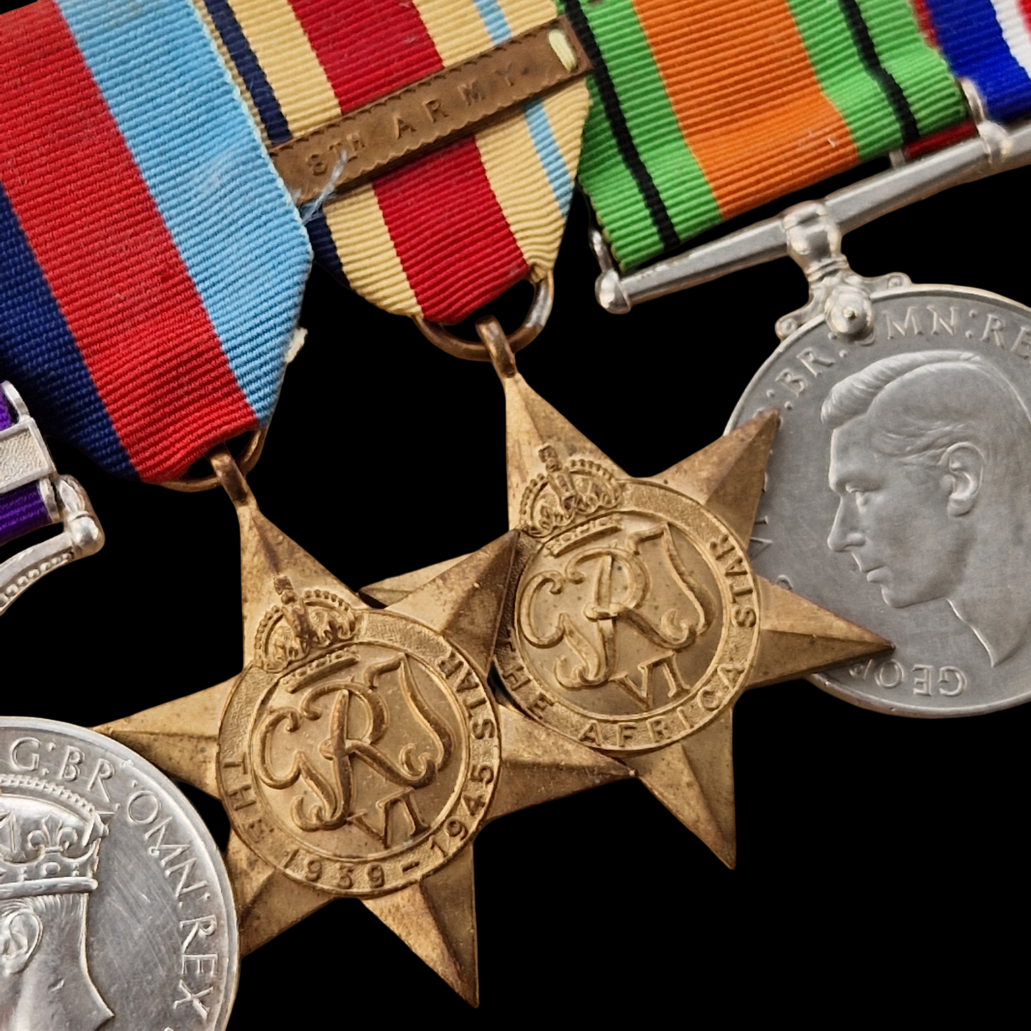 Black Watch WW2 Medal Group Palestine GSM Africa Star 8th Army Royal Highlanders