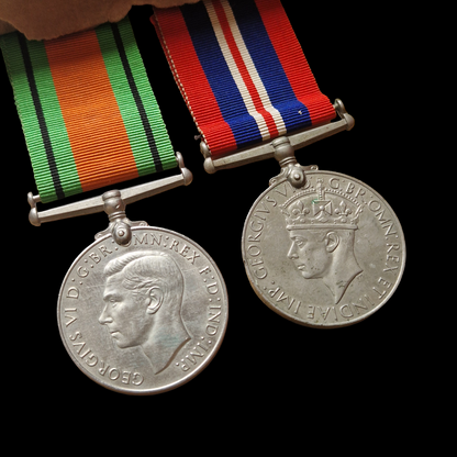 Royal Air Force WW2 Group Defence War Medals Douglas Kilbarchan, Renfrewshire