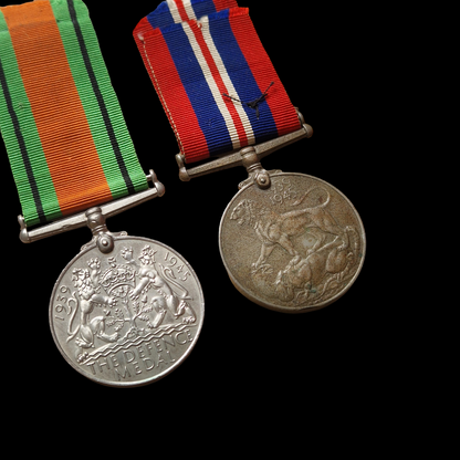 Royal Air Force WW2 Group Defence War Medals Douglas Kilbarchan, Renfrewshire