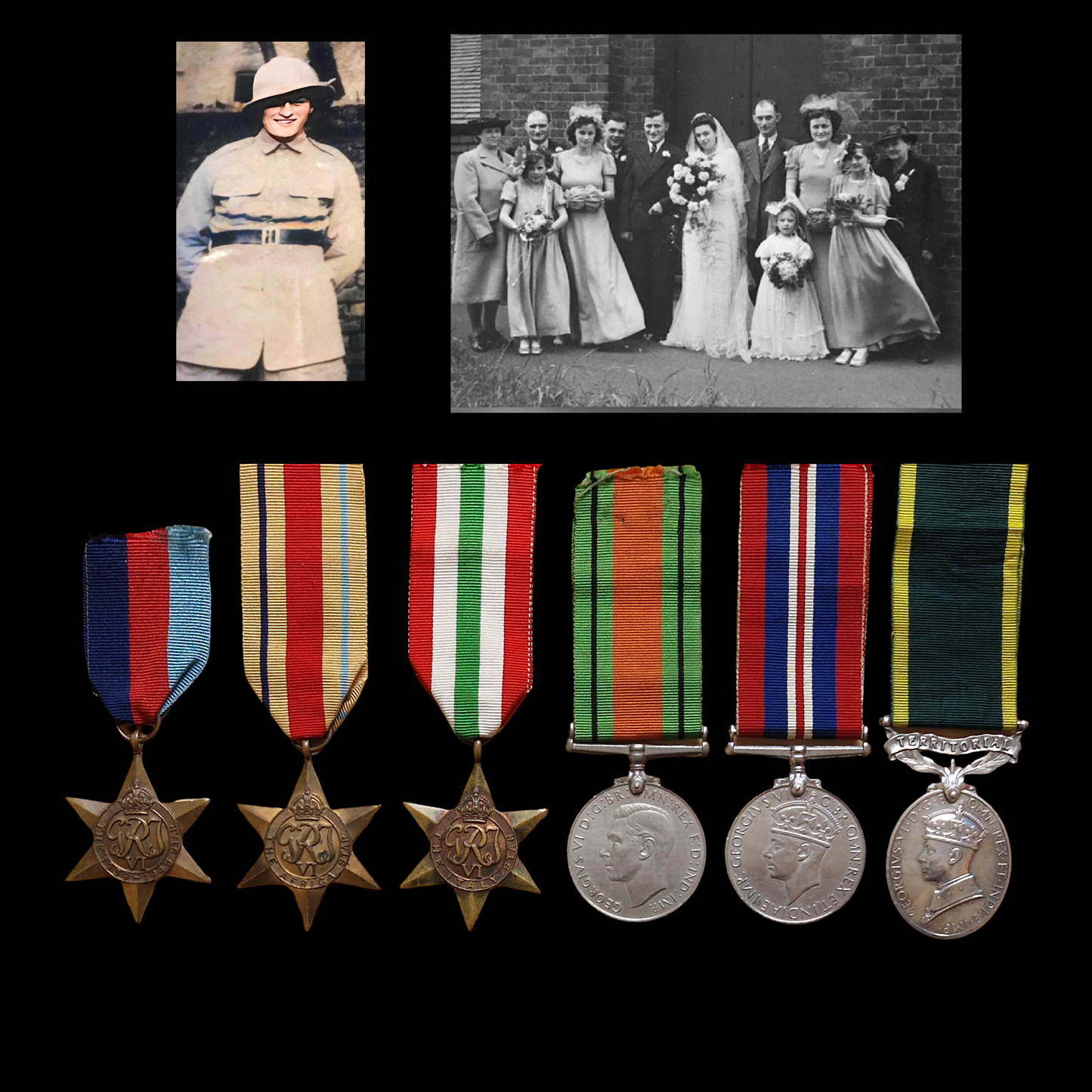 115th Light Anti-Aircraft Regiment Royal Artillery WW2 Medal Group Nuneaton