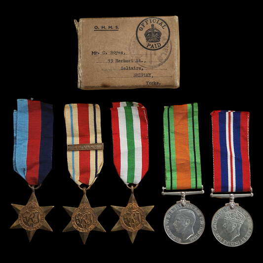 9th Queen’s Royal Lancers RAC WW2 Medal Group Saltaire Yorkshire North Africa