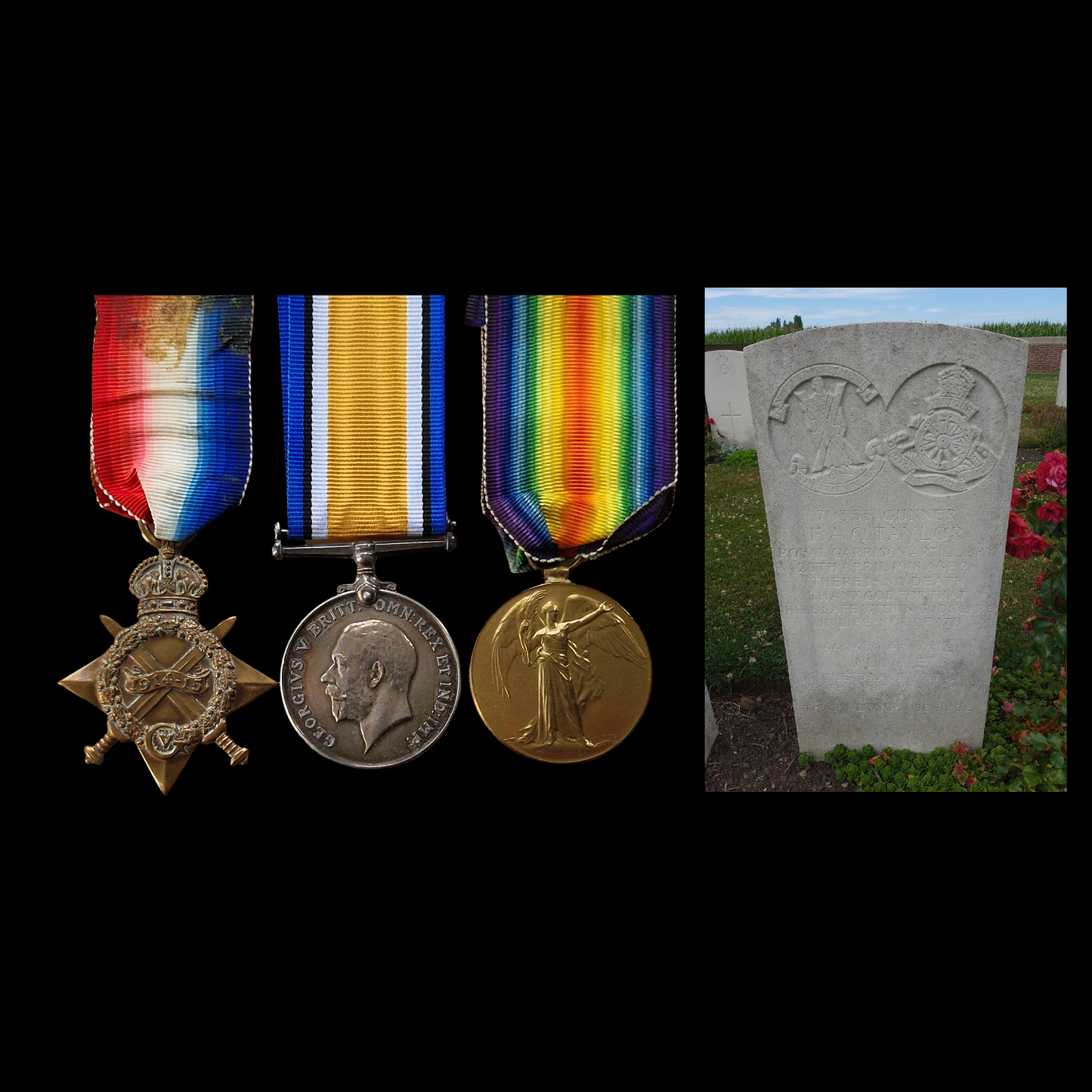 122nd Bde Royal Field Artillery DOW 1918 Medal Trio WW1 Casualty Camberwell