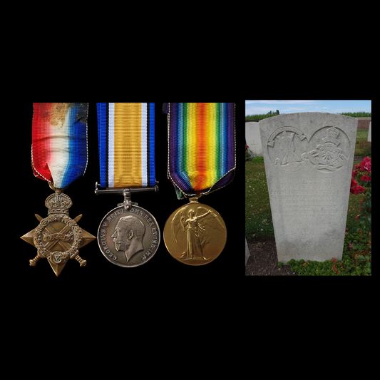 122nd Bde Royal Field Artillery DOW 1918 Medal Trio WW1 Casualty Camberwell