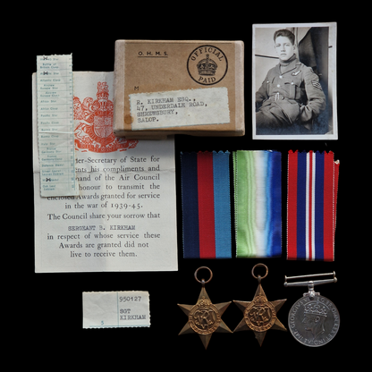 Royal Air Force KIA 1941 Shot Down by BF109 Attacking Lützow Norway WW2 Medals