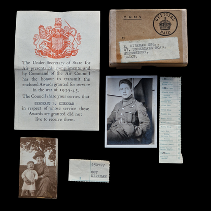 Royal Air Force KIA 1941 Shot Down by BF109 Attacking Lützow Norway WW2 Medals