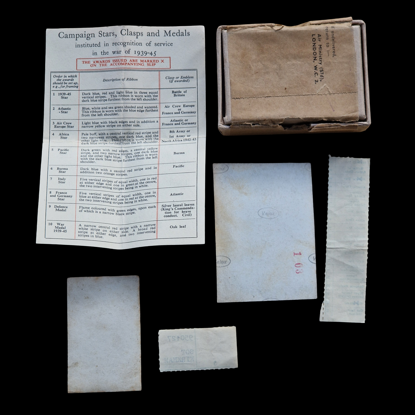 Royal Air Force KIA 1941 Shot Down by BF109 Attacking Lützow Norway WW2 Medals