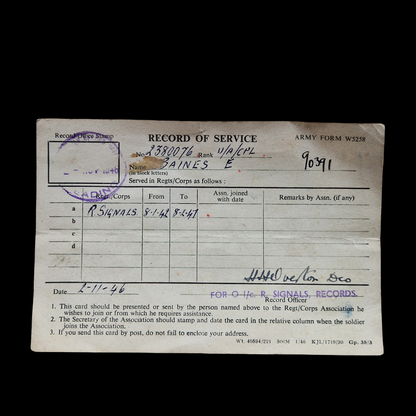 5th Divisional Royal Signals Regiment WW2 Medal Group Oldham Certificate BAOR