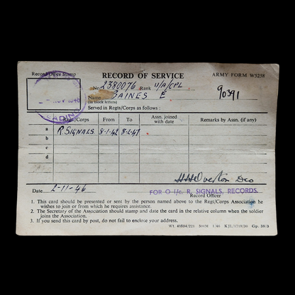 5th Divisional Royal Signals Regiment WW2 Medal Group Oldham Certificate BAOR