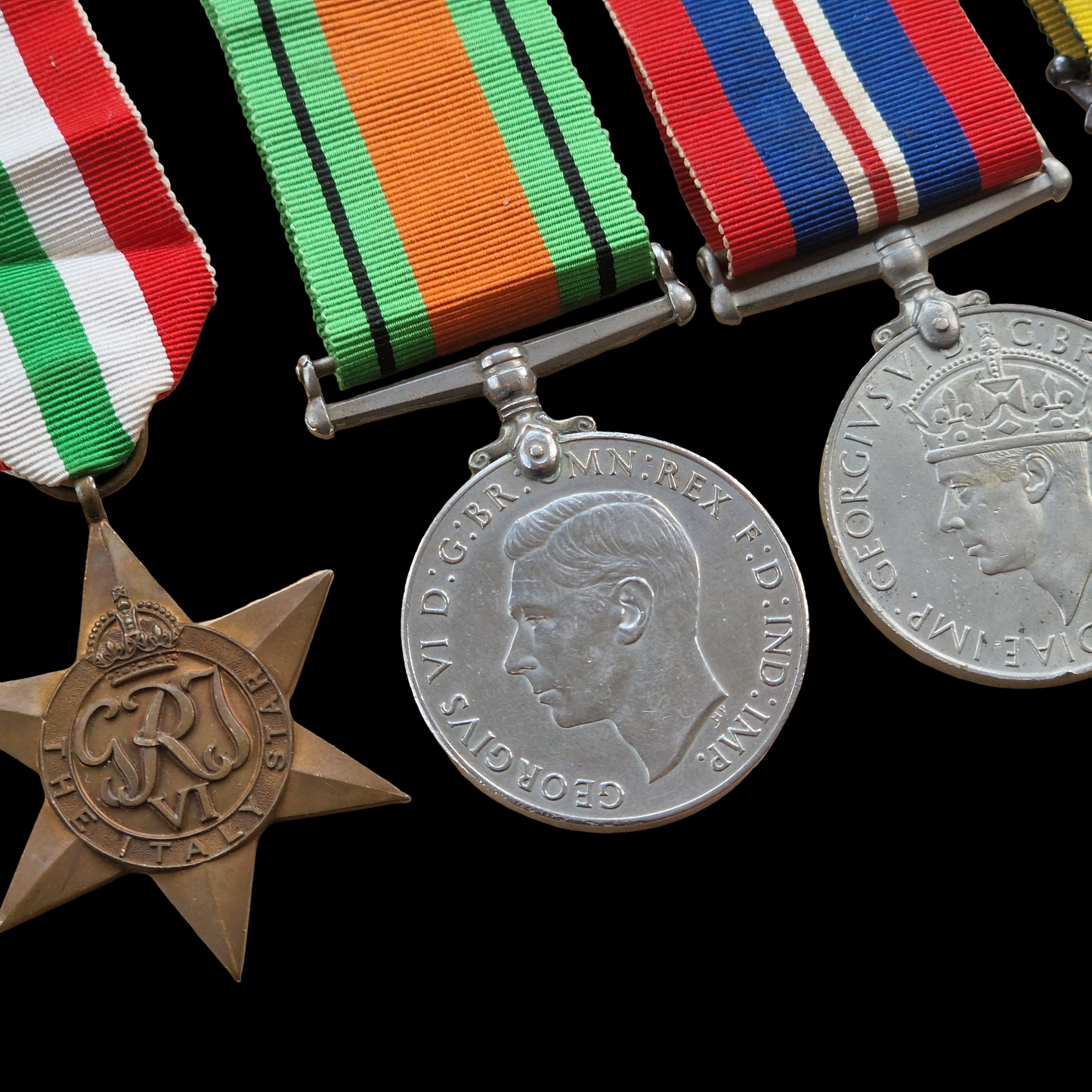 2/7th Middlesex Regiment WIA Sicily 1943 Medal Group WW2 later RAPC Hutton Essex