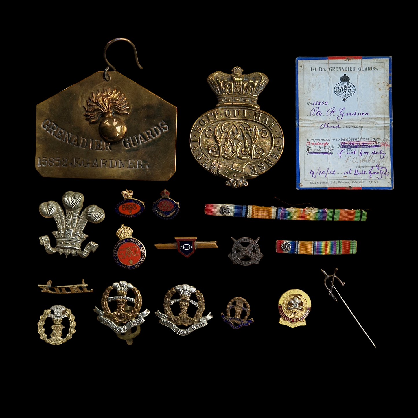 Family Medals Middlesex Regiment Hong Kong POW Died Japan WW2 Grenadier Guards