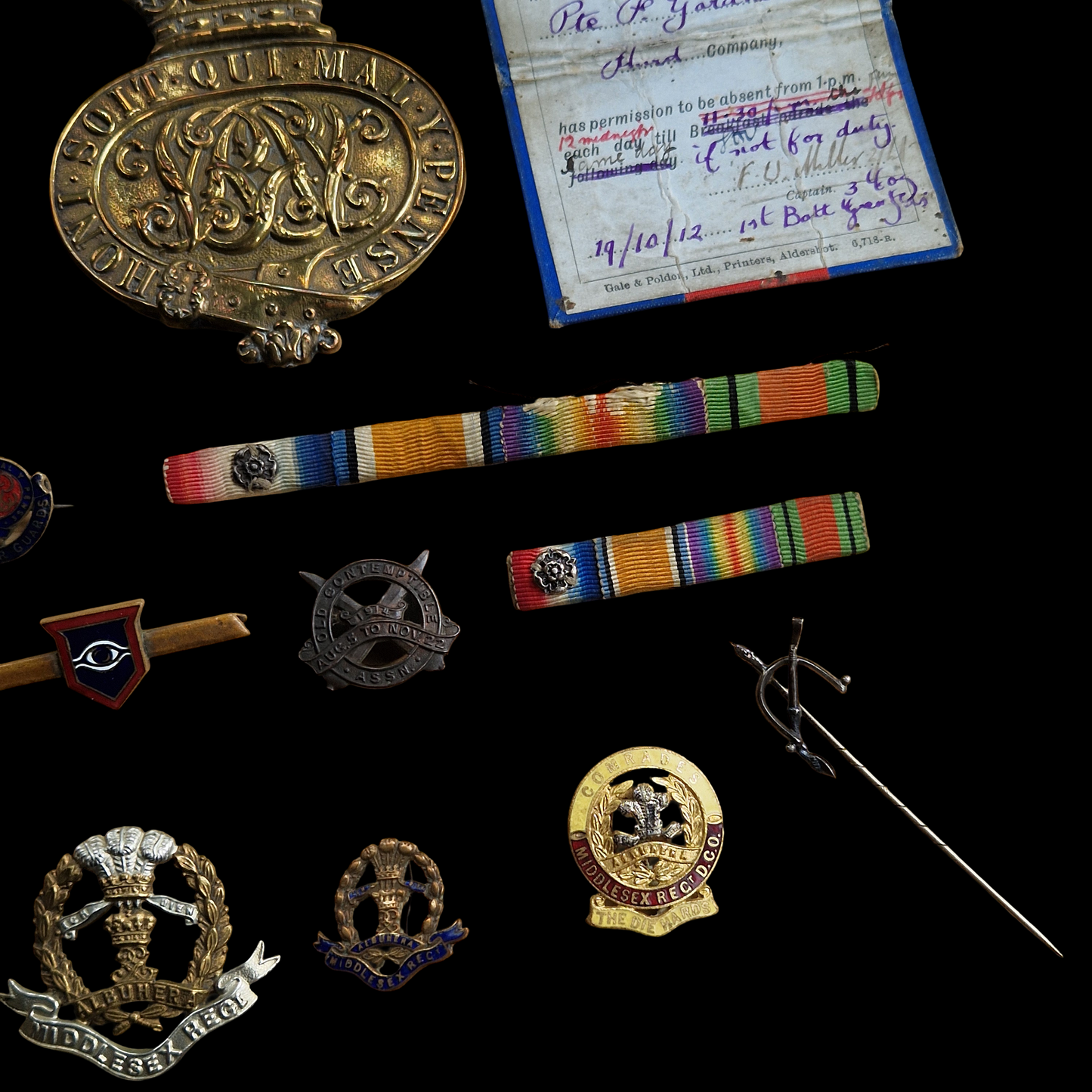 Family Medals Middlesex Regiment Hong Kong POW Died Japan WW2 Grenadier Guards