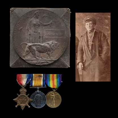 Duke of Cornwall's Light Infantry WW1 Medal Trio Memorial Plaque KIA Ypres 1916