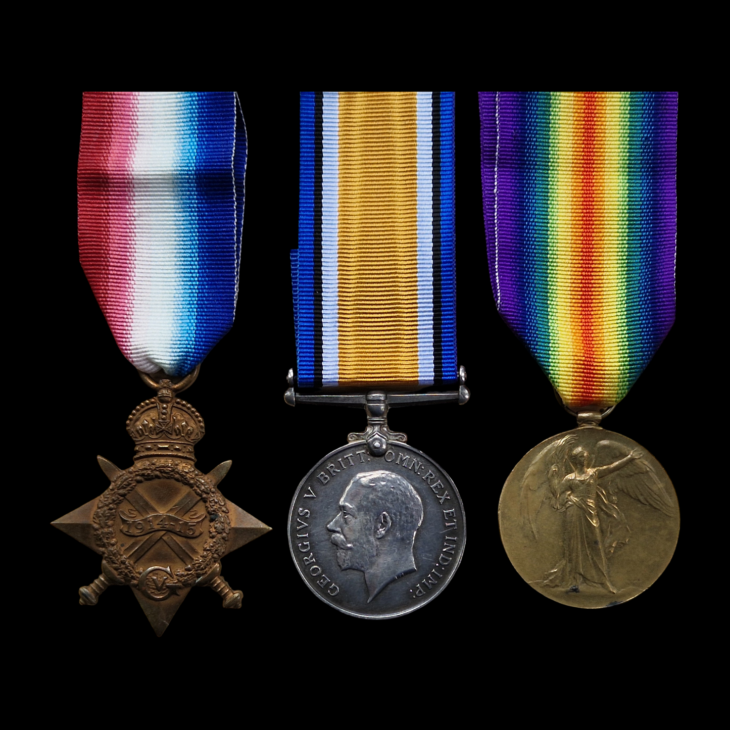 Royal Navy WW1 Medal Trio, served HMS Philomel Persian Gulf & Somaliland, London