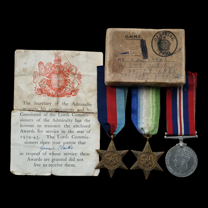 Royal Navy DEMS Gunner KIA Sierra Leone Convoy 1943 U-Boat Atlantic WW2 Medals