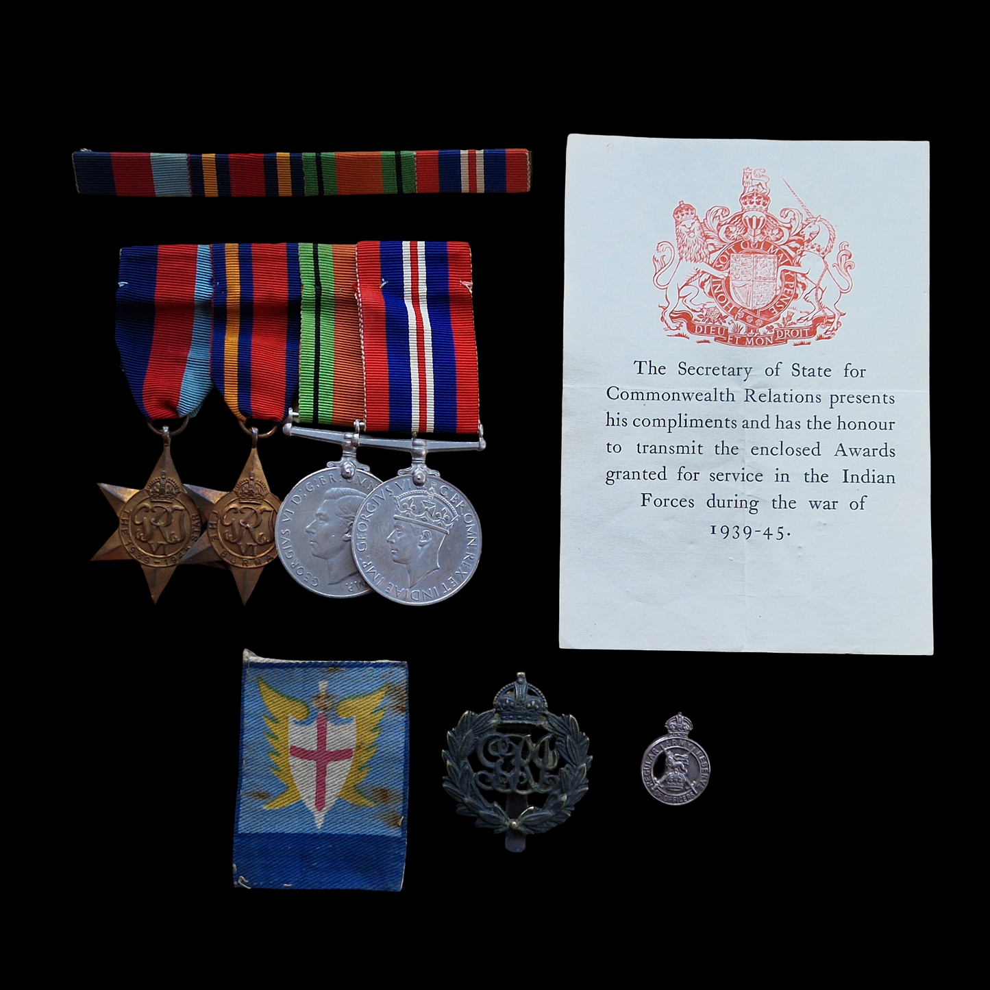 Captain Wounded France 1940 Specially Employed in India & Far-East WW2 Medals