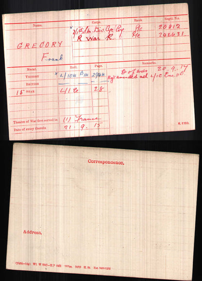 Royal Warwickshire Regiment - Died of Wounds 1917 - WW1 1914-15 Star Medal - 2/1st South Midland Divisional Cyclist Company