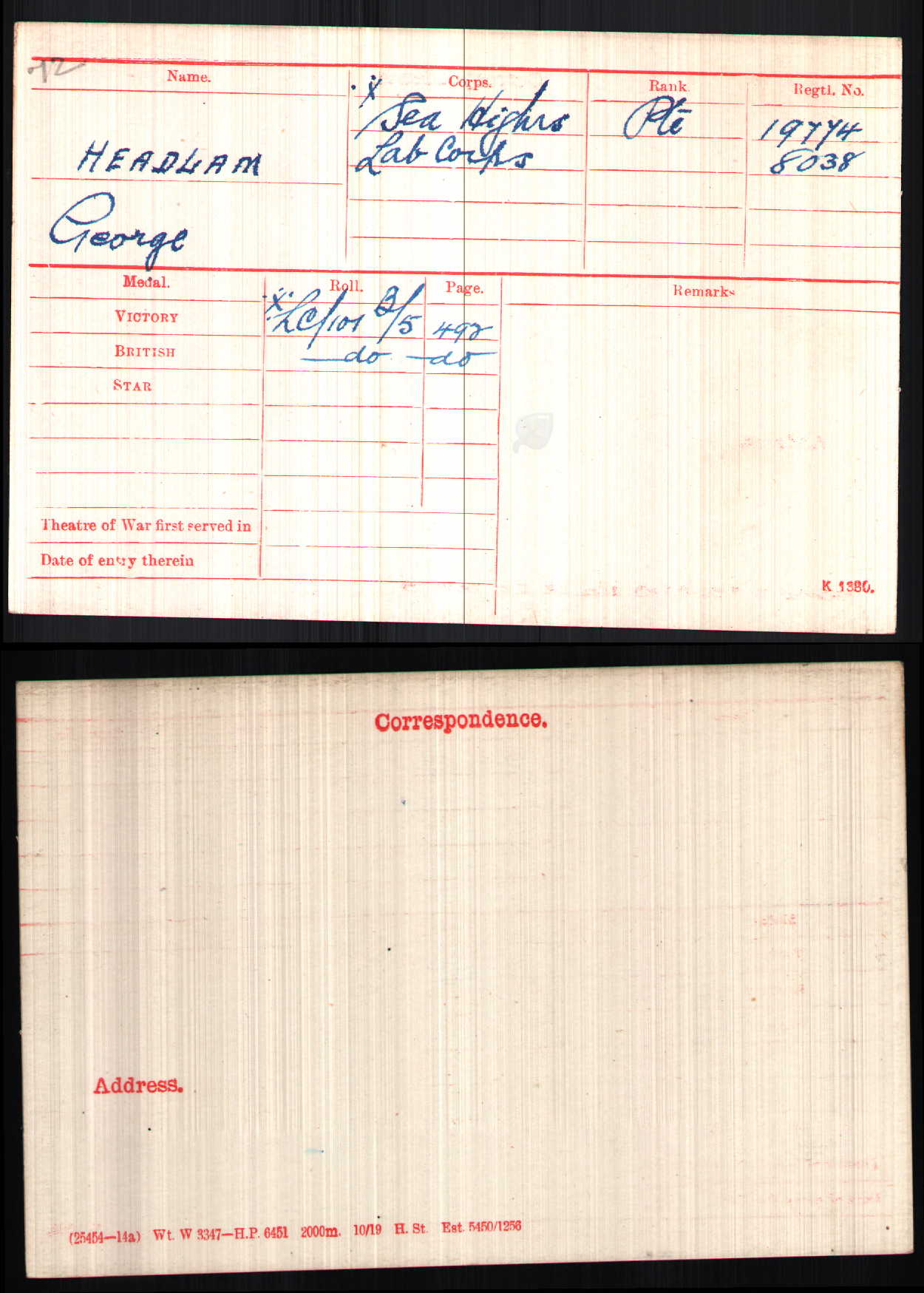 Seaforth Highlanders Died 6 Nov 1918 WW1 Medal Pair York Regt Whitby, Yorkshire