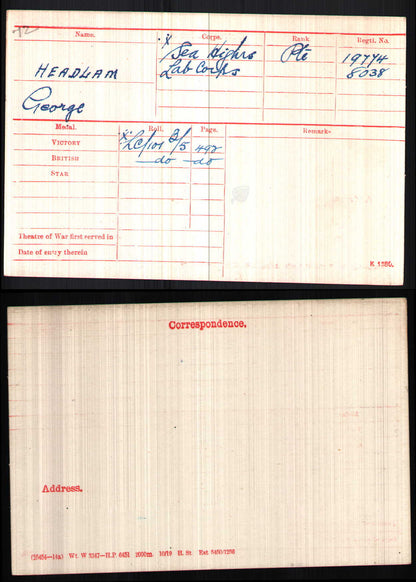 Seaforth Highlanders Died 6 Nov 1918 WW1 Medal Pair York Regt Whitby, Yorkshire