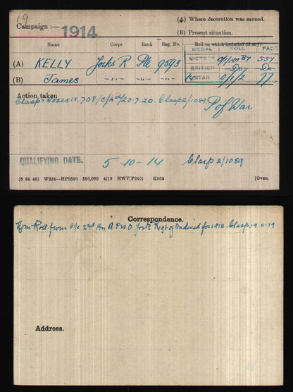 Yorkshire Regiment POW Loos 1915 British 1914 Mons Star WW1 & WW2 Medal Group