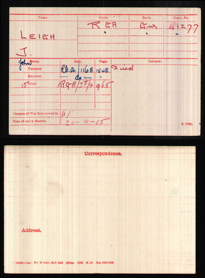 Royal Garrison Artillery Died of Wounds 1917 British WW1 Medal Trio Stockport
